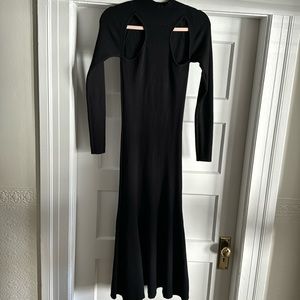 Black astr the label sweater dress with cutout in front